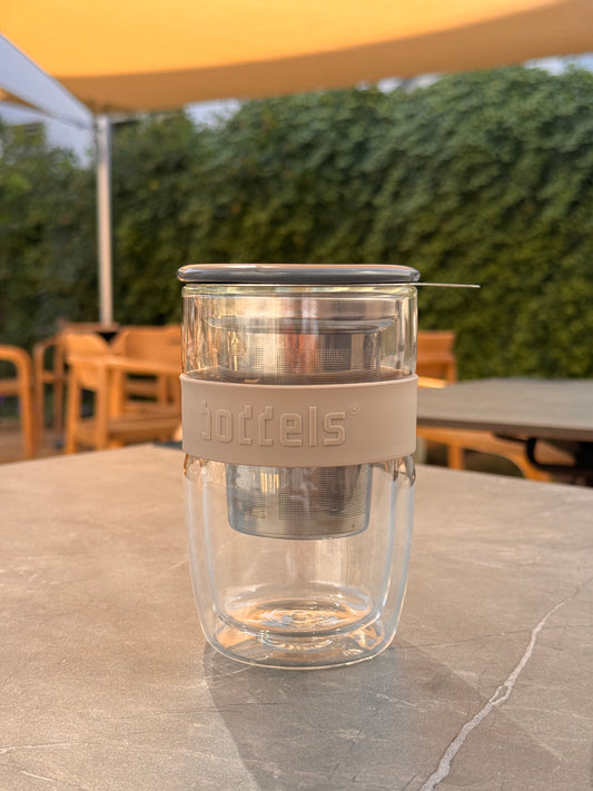 Doppelwandiger Glasbecher